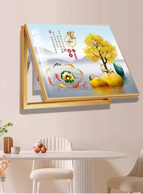 轻奢电表箱装饰画免打孔配电箱客餐厅高档壁画电闸开关盒遮挡挂画