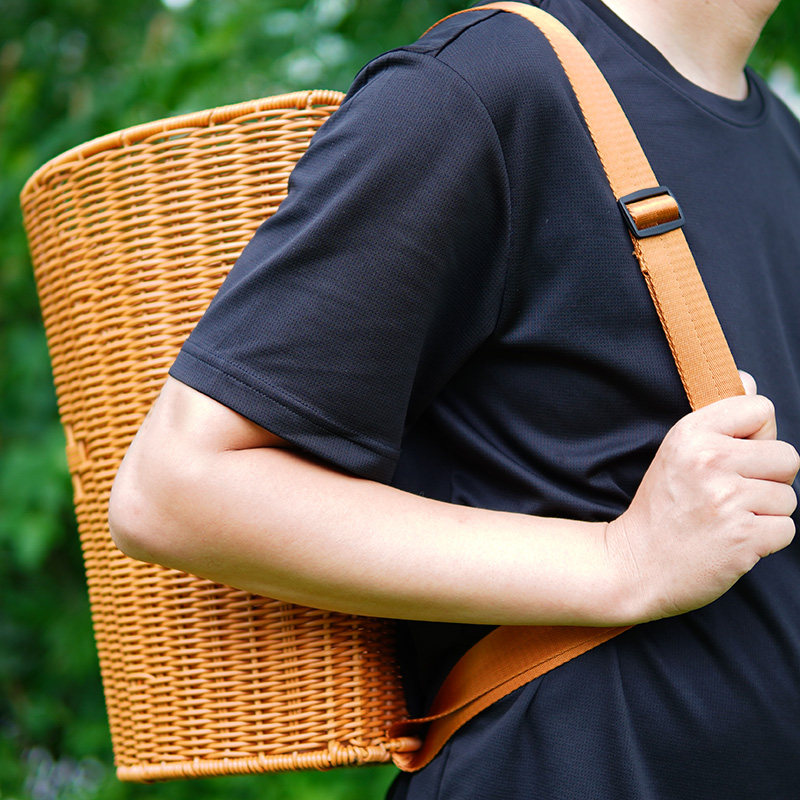 仿藤编加固背篓赶集买菜双肩背篼户外采摘蘑菇茶叶篮收纳筐野餐篮,淘宝优惠券,粉丝福利购,淘宝优惠卷