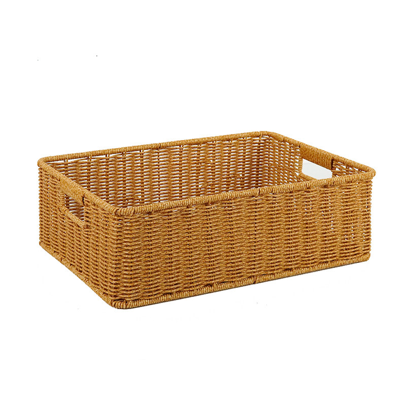 仿藤编茶几收纳筐客厅电视柜抽屉整理篮桌面零食收纳储物筐收纳篮,淘宝优惠券,粉丝福利购,淘宝优惠卷