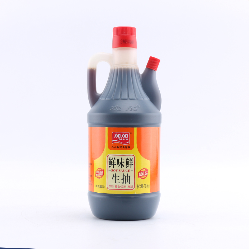 加加鲜味鲜生抽800ml*12瓶整箱凉拌炒菜餐饮商用调味品酿造酱油 - 图0