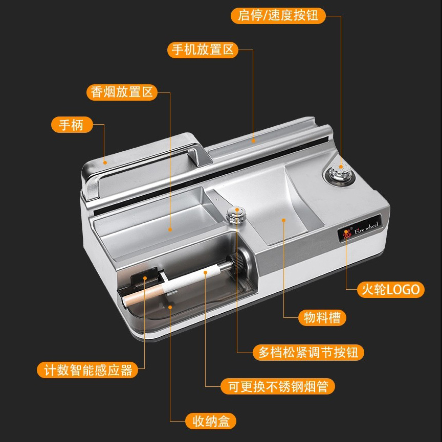 智能启停大功率电动三用卷烟机粗中细支5.5mm全自动圈卷烟器8/6.5 - 图1