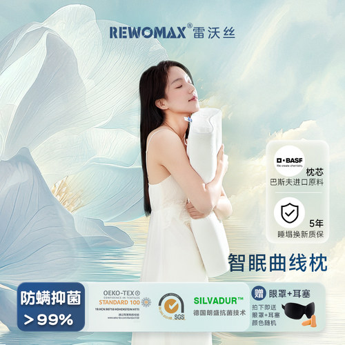 雷沃丝枕头护颈椎助睡眠一对家用成人睡觉专用枕芯记忆棉护颈枕 - 图0