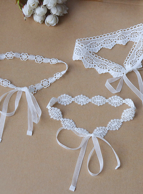 包邮3件蕾丝系带颈带choker