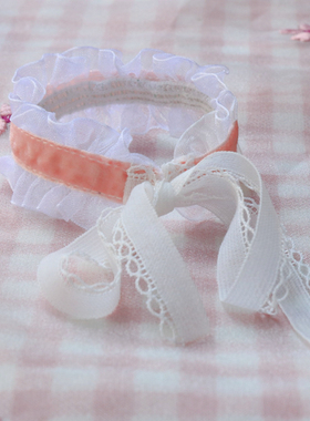 蕾丝系带酒红色手饰品