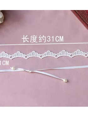 蝴蝶结界蕾丝女不含金属锁骨链