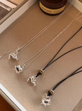 个性ins风百搭抽拉神灯铃铛花项链时尚欧美跨境小众设计毛衣链潮