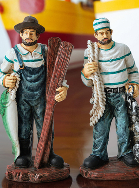 地中海橱窗人物船长水手拍摄道具