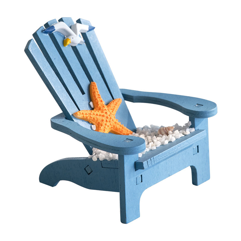 海洋风创意迷你沙滩椅蓝色海边小椅子家居桌面摆件装饰品拍摄道具,淘宝优惠券,粉丝福利购,淘宝优惠卷
