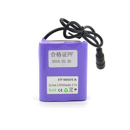 拓闪自行车前灯3.7V充电4节8800毫安6节13200mAh锂电池组配原电池 - 图1