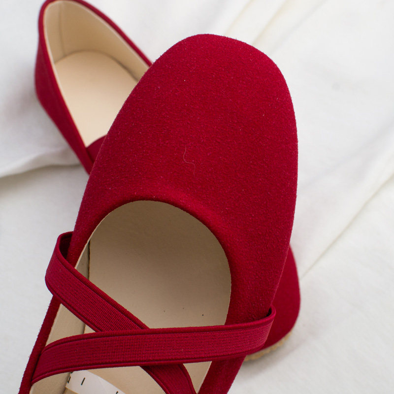 小红鞋平底复古交叉带韩版方头浅口晚晚鞋温柔百搭芭蕾舞单鞋女,淘宝优惠券,粉丝福利购,淘宝优惠卷