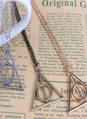 欧美影视 哈利波特项链 卢娜.哈利波特 死亡圣器三角形吊坠项链