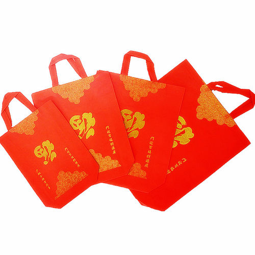 加厚节日无纺布礼品袋春节新年过年回礼袋烟酒手提袋福字袋环保袋 - 图3