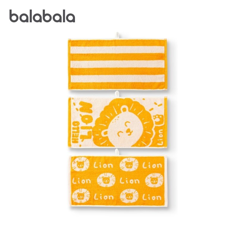 巴拉巴拉balaOne儿童浴巾男女童宝宝卡通图案柔软舒适毛巾三条装,淘宝优惠券,粉丝福利购,淘宝优惠卷