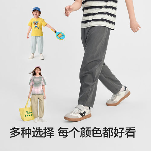 巴拉巴拉儿童弯刀裤男童宽松运动裤中大童裤子2026夏季新款童装潮 - 图2