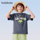 Balabala camiseta de manga corta para niños, camiseta para niños de media manga de secado rápido de algodón puro para niños grandes, novedad de verano 2025, ropa para niños
