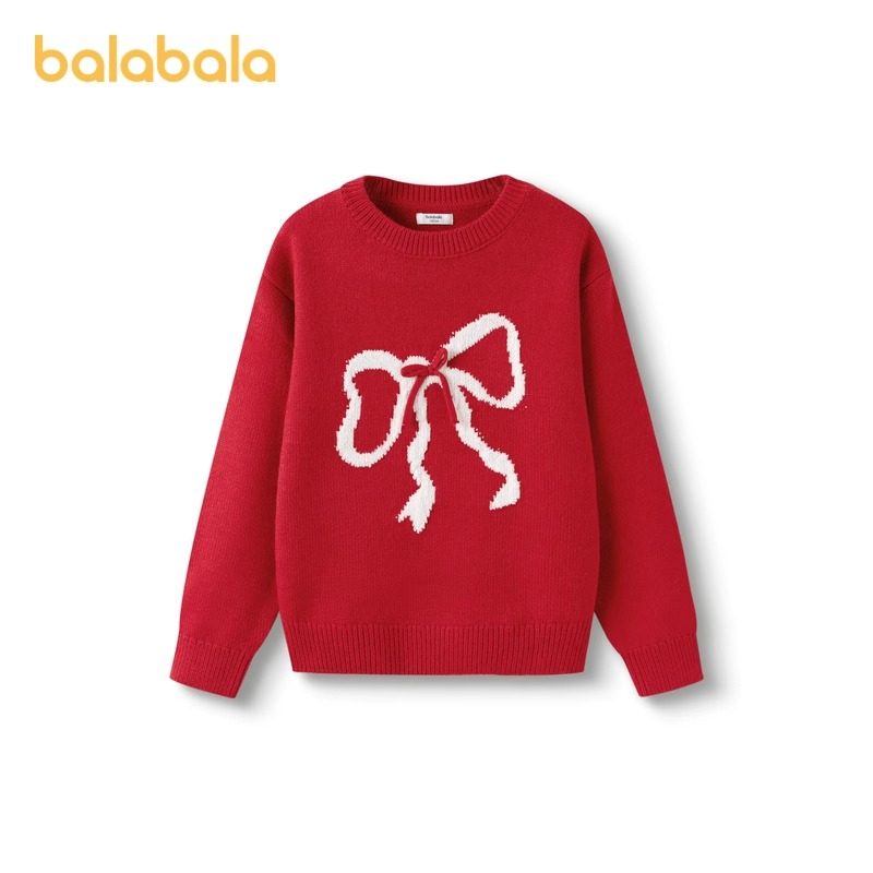 巴拉巴拉女童毛衣中大童洋气针织衫儿童红色过年衣服秋冬新款童装,淘宝优惠券,粉丝福利购,淘宝优惠卷
