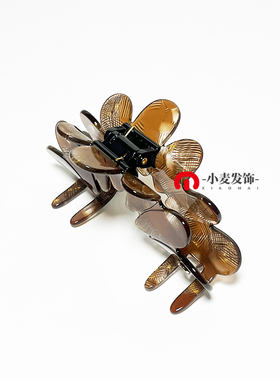丹麦同款系列大花瓣抓夹夏季百搭发夹女士高端简约发抓头饰鲨鱼夹
