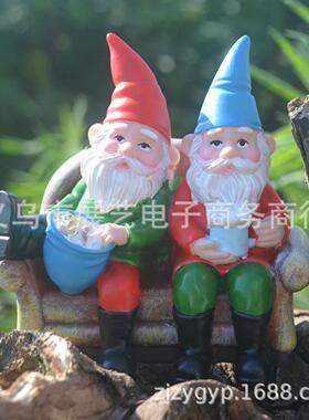 新款啤酒老人摆件小矮人花园精灵