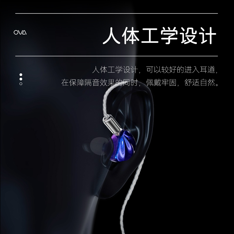 锐可余音SG01 OVA入耳式有线耳机重低音游戏耳机音乐耳塞运动挂耳 - 图1