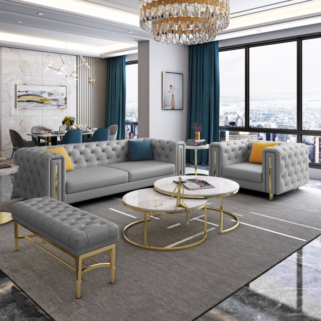 2025 new rapport Napa leather sofa