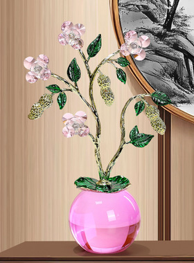家居摆件水晶好事花生轻奢装饰品