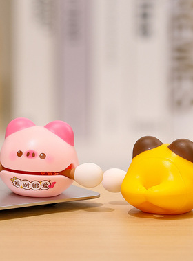 小木鱼摆件可爱创意解压桌面摆件