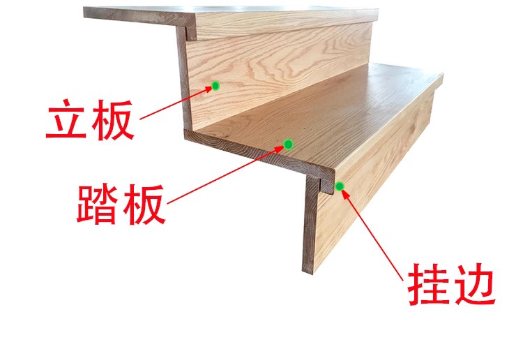 榉木橡胶木红橡木定制木板板实木钢架包水泥台阶板原木楼梯踏步 - 图1