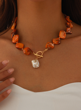 不规则贝壳OT扣手链项链女 2025冬季海边度假旅行应景配饰品潮人