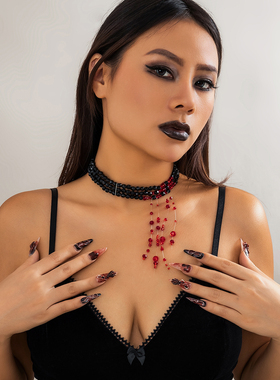 小众设计流苏水晶项链