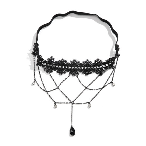 流苏水晶蕾丝弹力带大腿链女 潮性感时尚网红气质写真拍照配饰品 - 图3