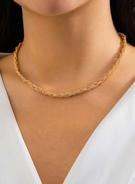 金属编织毛毛虫手链项链