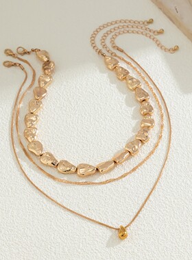 逗号CCB蛇骨链项链套装