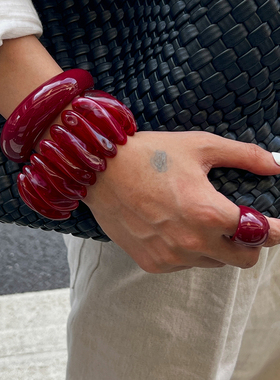 不规则树脂戒指女 欧美2025冬新潮个性小众设计网红ins风拍照饰品