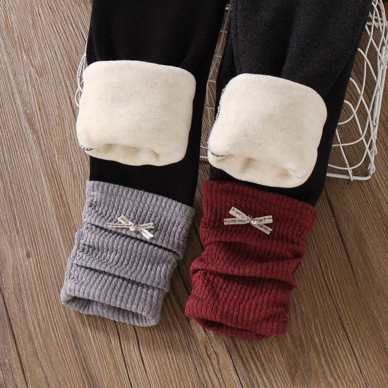 女童加绒裤子洋气秋冬季儿童修身弹力保暖小女孩堆堆袜打底裤外穿,淘宝优惠券,粉丝福利购,淘宝优惠卷