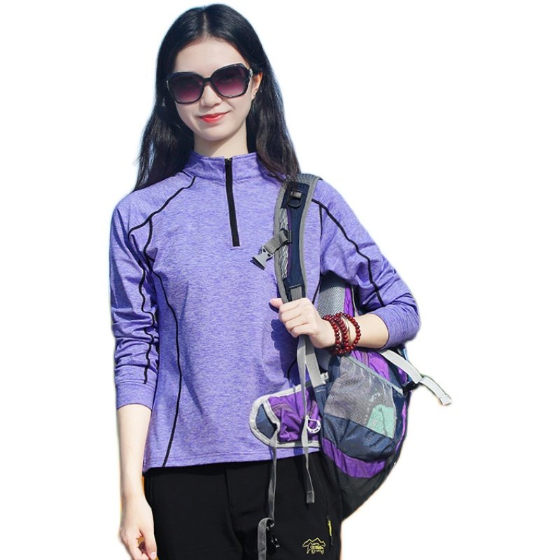 秋冬女士薄抓绒速干T恤透气快干女户外抓绒衣女跑步运动打底衫t恤,淘宝优惠券,粉丝福利购,淘宝优惠卷