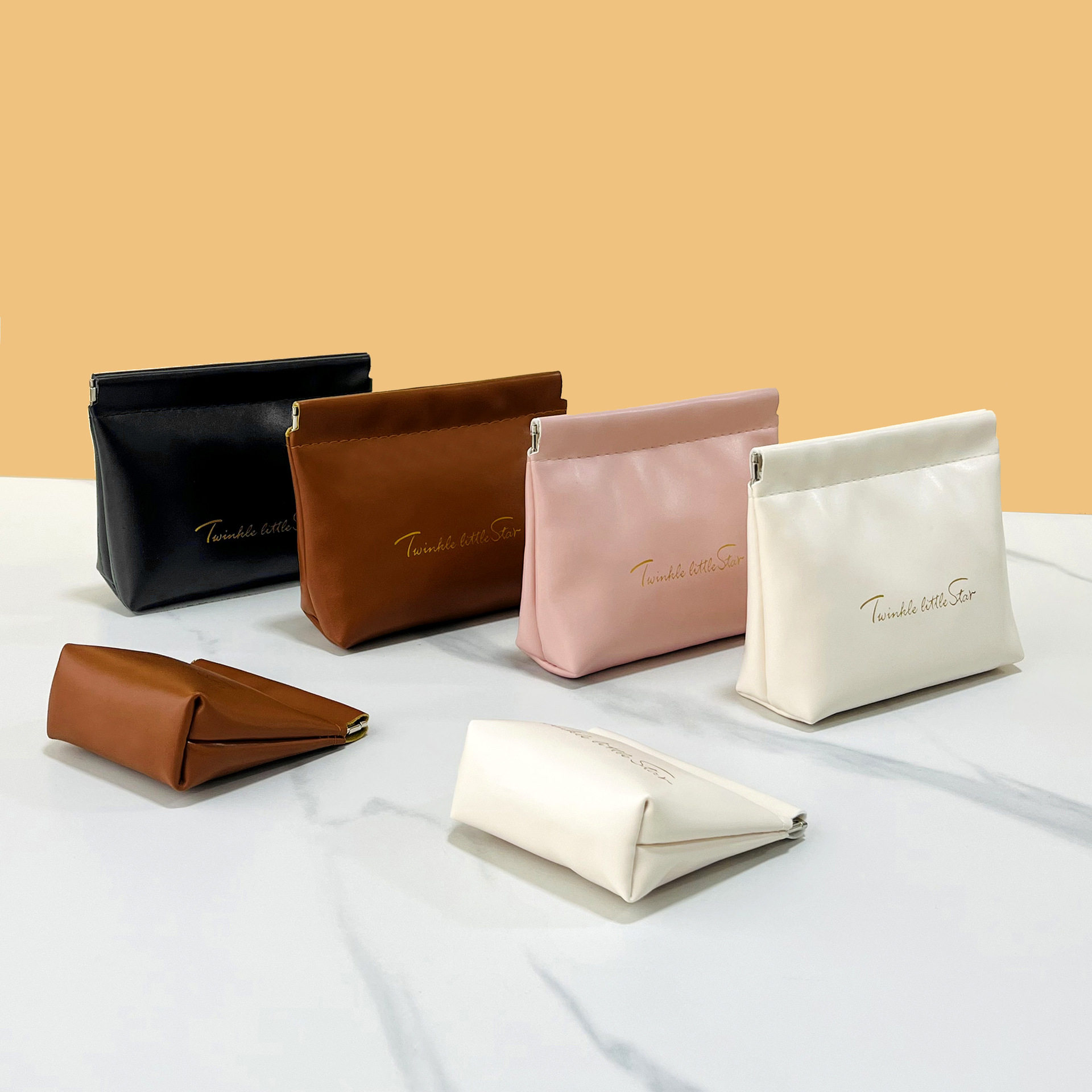 收纳包自动闭合弹片包口红化妆品分类袋数据线收纳袋便携迷你,淘宝优惠券,粉丝福利购,淘宝优惠卷