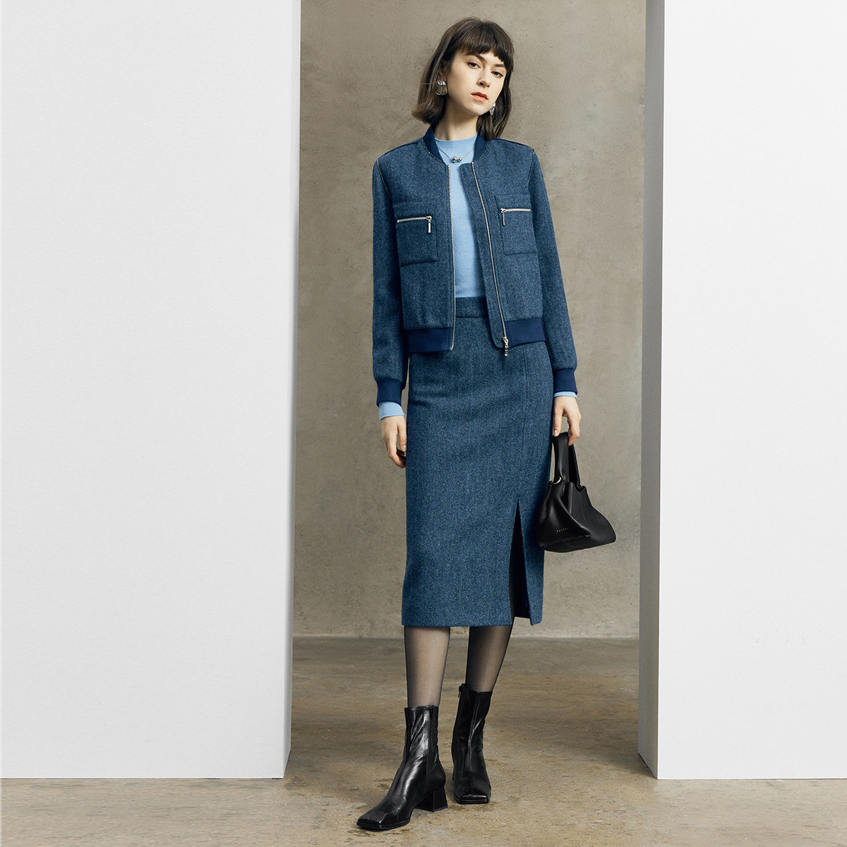 【56%羊毛】颜域气质冬两件套装2025新款女毛呢外套半身裙一整套,淘宝优惠券,粉丝福利购,淘宝优惠卷