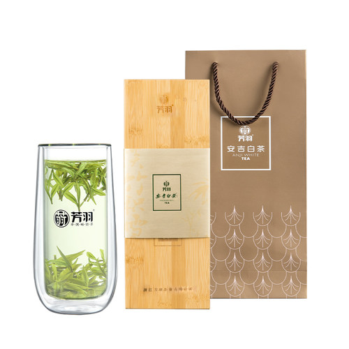 2026年新茶上市芳羽安吉白茶开园头采竹制礼盒100g珍稀明前绿茶叶 - 图3