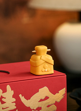 紫砂官帽摆件财帽双全精品礼盒装高级装饰摆件乔迁开业生日伴手礼