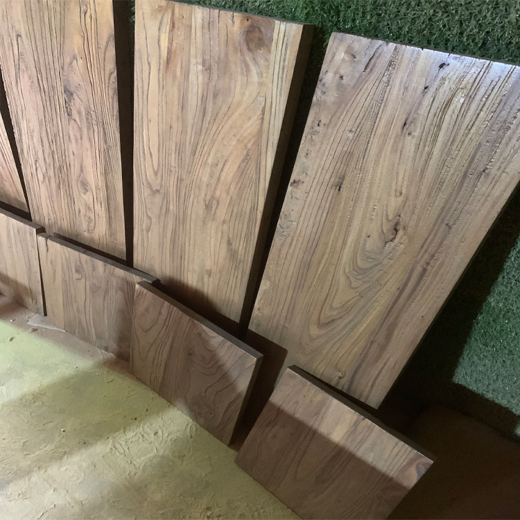 定做老榆木实木楼梯踏步板原木护墙板老木板复式阁楼木板台老门板 - 图2