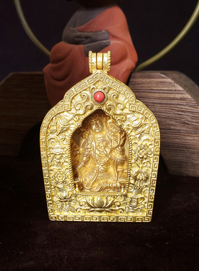 尼泊尔工艺纯铜嘎乌盒