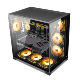 Five Color Fish Sea Villa 360 Sea View Room Desktop Computer Case ATX Water-cooled Gaming Side Transparent Case Without Columns