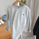 Children's pure cotton versatile round neck pullover long-sleeved T-shirt