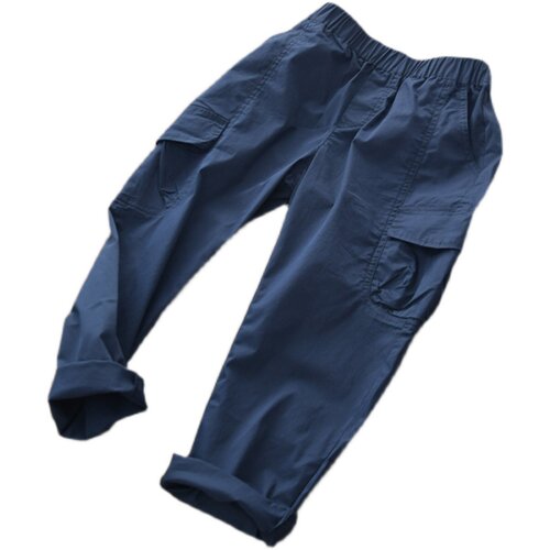 轻薄干爽~夏季男童梭织速干棉休闲工装长裤儿童超薄防蚊直脚裤子 - 图3