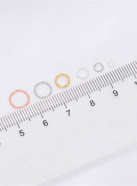 保色开口圈14k18k连接环DIY