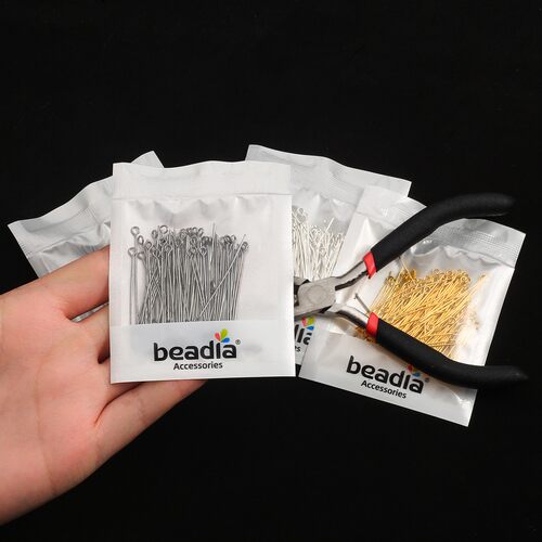 200根9字针圆头针 手工diy材料包自制串珠发簪手链耳环耳饰品配件 - 图2