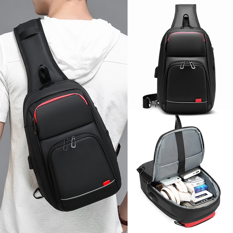 韩版潮牌大容量男士小背包斜挎包包 希恩箱包男士包袋