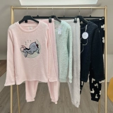 Коралловая бархатная удерживающая тепло пижама, комплект