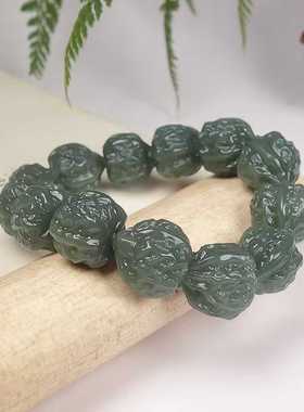 天然正品和田玉核桃手链