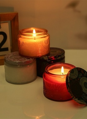 香薰蜡烛装饰室内摆件伴手礼盒玻璃家用香氛杯罐无烟家居香薰